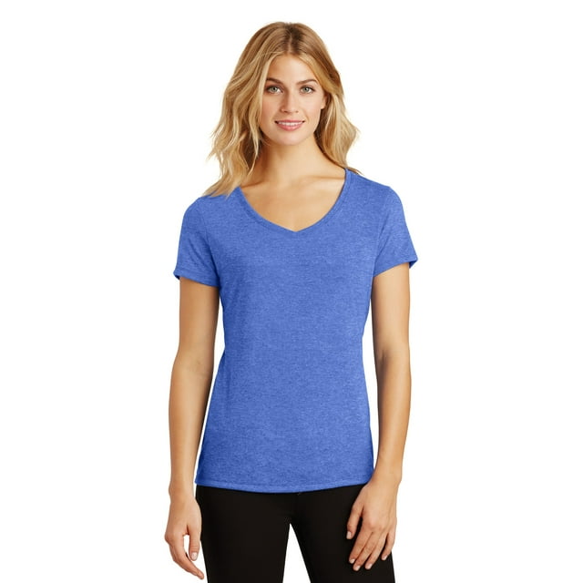 Camiseta con cuello en V Perfect Tri® para mujer de District®. DM1350L Distrito DM1350L