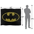 thumbnail image 5 of Batman Blanket, 50"x60", Word Logo Silky Touch Sherpa Back Super Soft Throw Blanket, 5 of 5