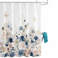 thumbnail image 2 of Shower Curtain for Bathroom Spring Pastoral Flower Waterproof Bath Curtains Shower Curtains with Hooks,Watercolor Floral Plant Butterfly Bathroom Curtain Privacy Drapes for Bathtubs Toilet 36x72in, 2 of 9