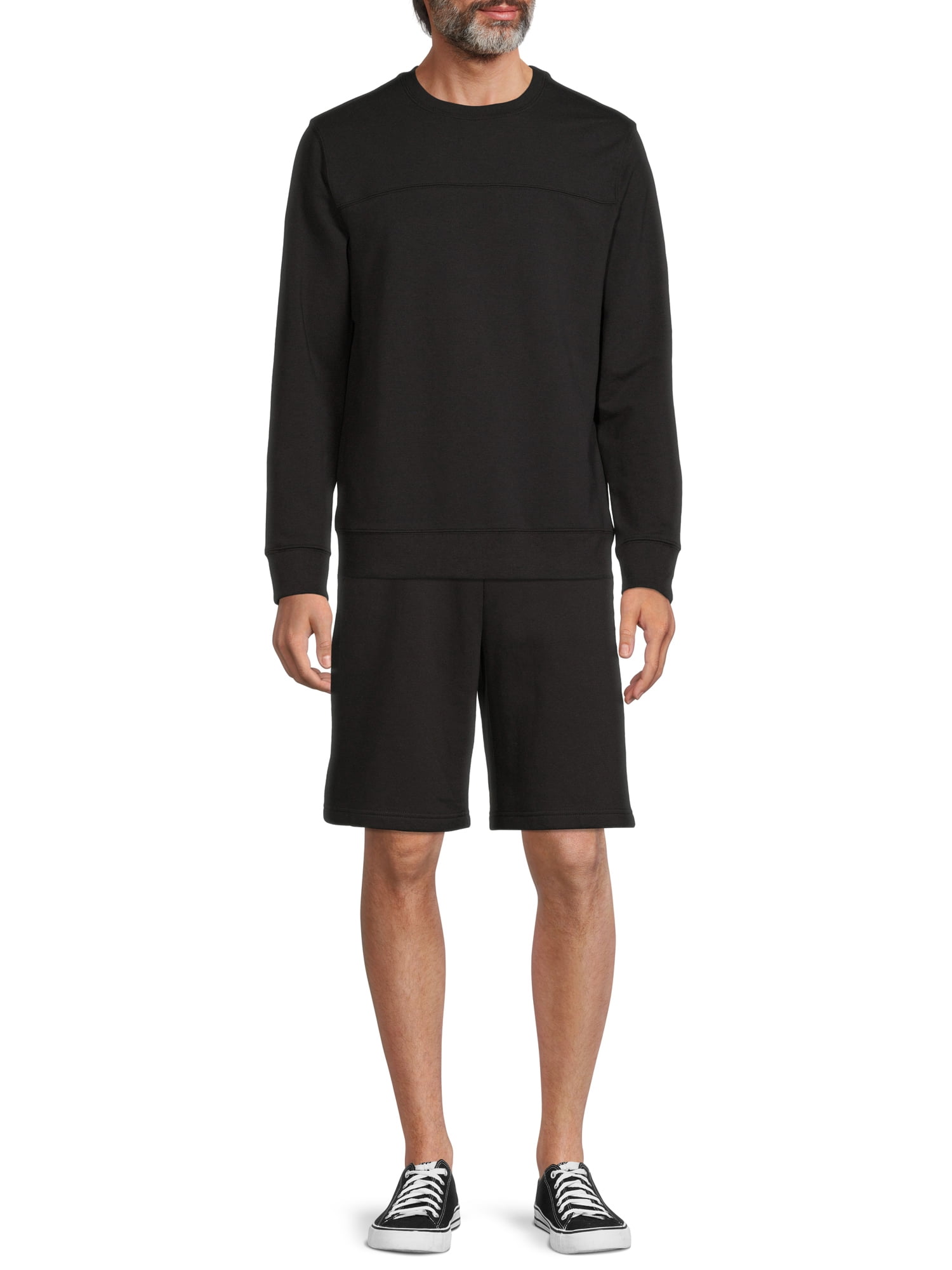 Athletic Works Men's and Big Men's French Terry Crewneck Sweatshirt, up to Size 5XL