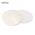 thumbnail image 3 of Uxcell 100 piezas de papel pergamino redondo, 8 pulgadas, forros de papel para hornear antiadherentes para hornear, asar a la parrilla, freír al aire y vaporizar, blanco, 3 of 5