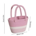 thumbnail image 3 of STPToys Woven Tote Bag for Women,Summer Shoulder Handbag Beach Travel Bag Top Handle Purses - Pink, 3 of 7