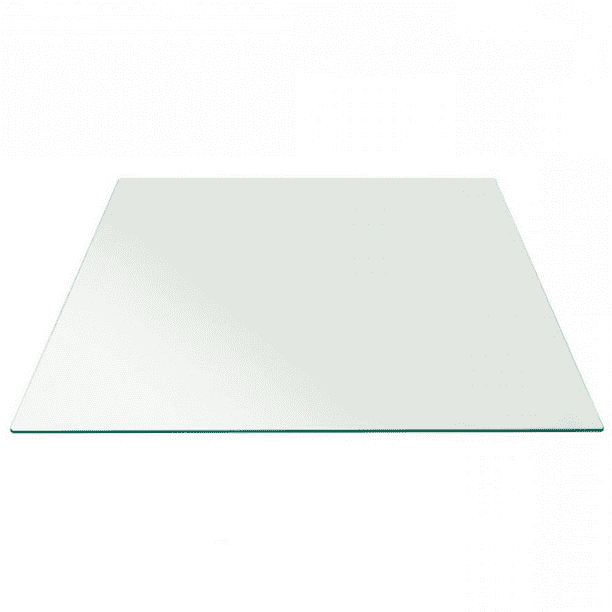 All Safe Glass 14" x 14" Square Tempered Glass Table Top 3/8" Thick
