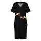 thumbnail image 4 of Nail Polish Gossip Loose Pocket Dress clothes for women women's summer jumpsuit Long dresses, 4 of 7
