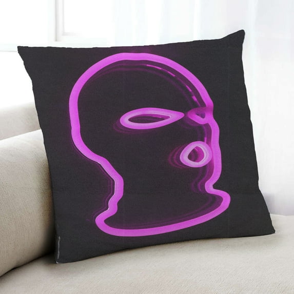 Ahgly Company Neon Neon Indoor Throw Pillow, 18 inch by 18 inch