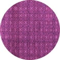 thumbnail image 1 of Ahgly Company Indoor Round Abstract Purple Modern Area Rugs, 4' Round, 1 of 4