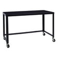 thumbnail image 1 of Pemberly Row 48" Modern Durable Metal 2 Casters Mobile Desk in Black, 1 of 8