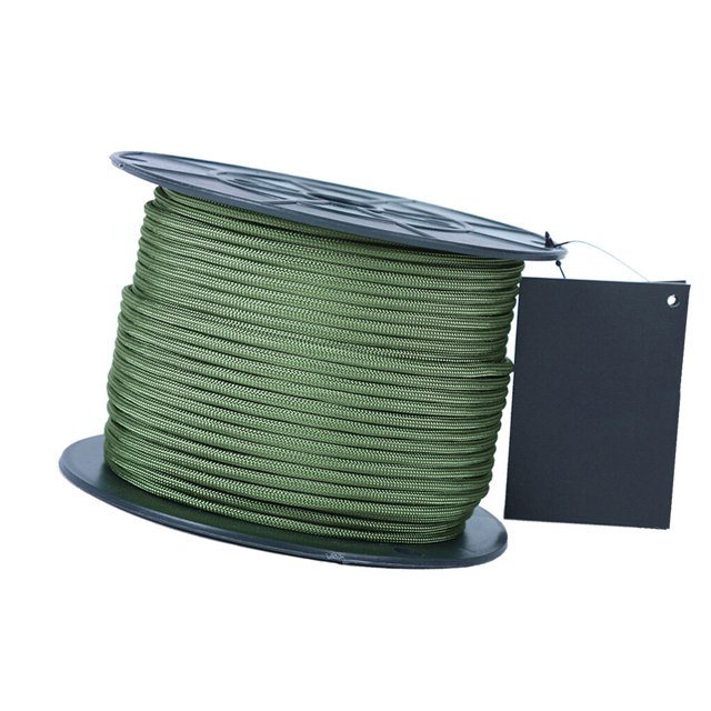 Soidarity Cuerda de escalada Dia.4mm Cuerda de supervivencia antideslizante Cuerda de seguridad portátil para senderismo para actividades al Escalada ejercito verde