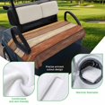 thumbnail image 5 of Golf Cart Seat Covers for 2 Seater,Farmhouse Burnt Orange Brown Microfiber Cart Seat Towel Blanket,Vintage Wooden Striped Absorbent Breathable Non Slip Bench Seats Protector for Golf Course 51"x31", 5 of 9