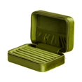 thumbnail image 4 of Estuche de viaje para joyas jinwen de terciopelo verde con cierre de cremallera, 4 of 8