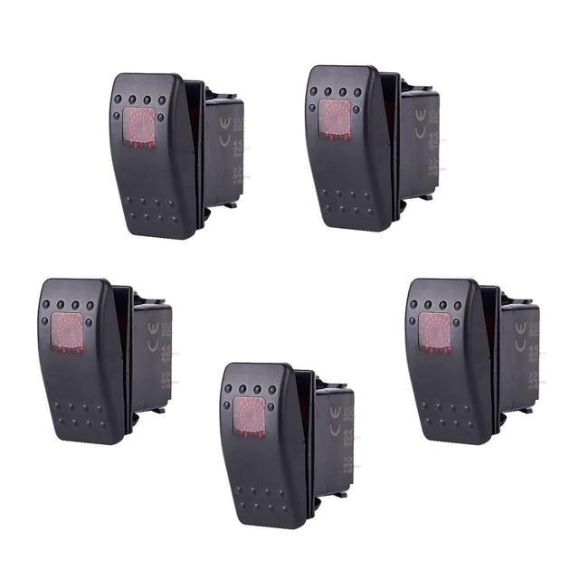 Interruptor 5PCS Luz de Aterrizaje - rojo shamjiam Interruptor LED