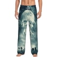thumbnail image 2 of Lsque Scary Moon And Clouds Print Men's Pajama Pants, Lounge Pant - Comfortable Home Wear,Elastic Waistband, Stylish Design-X-Large, 2 of 9