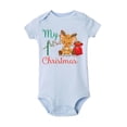 thumbnail image 5 of Mono infantil con estampado navideño, mono informal de manga corta para recién nacidos, mono cómodo y a la moda para bebé, regalo de Navidad, 5 of 5
