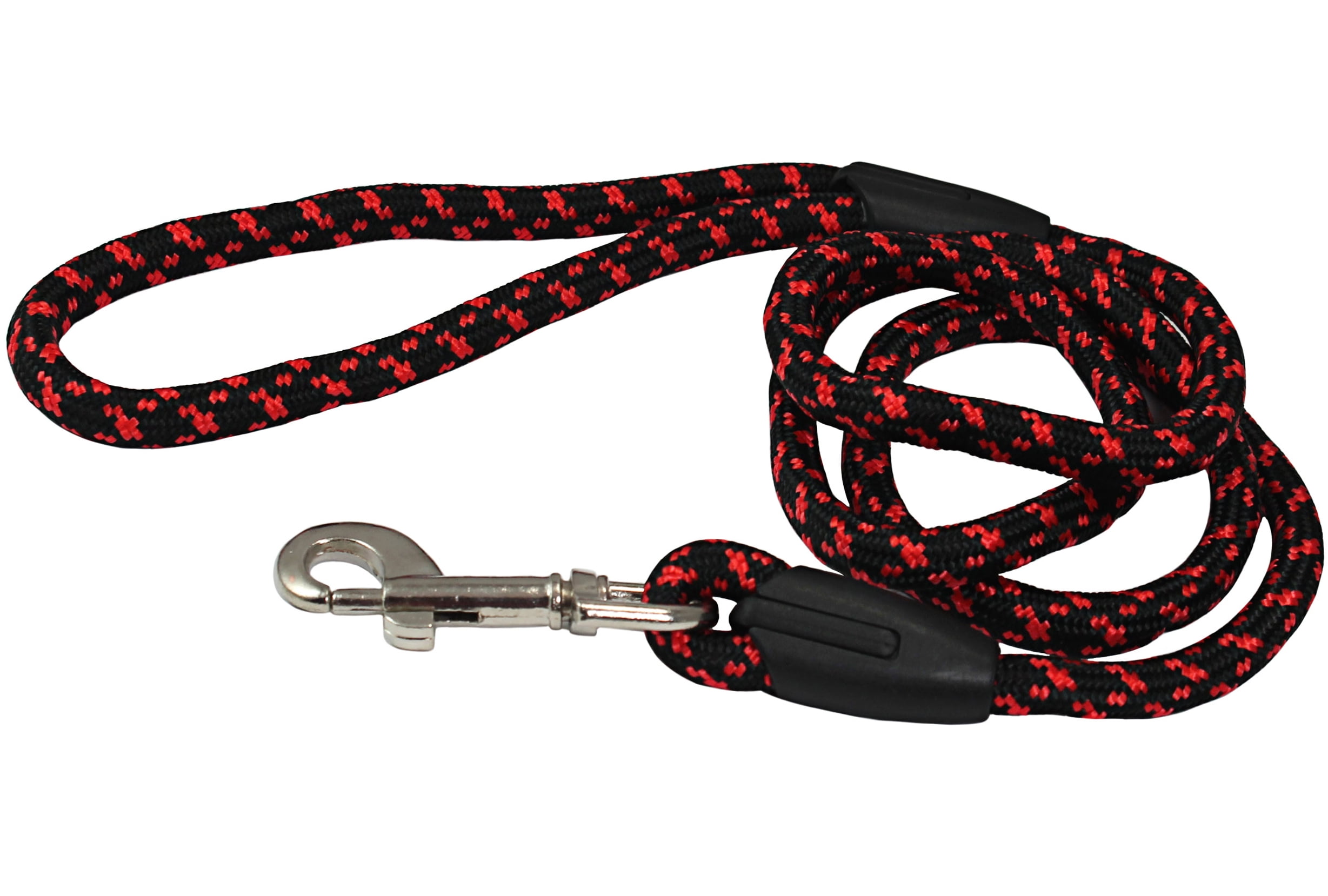4ft Nylon Rope Red Leash 3/8" Diameter for Medium Dogs