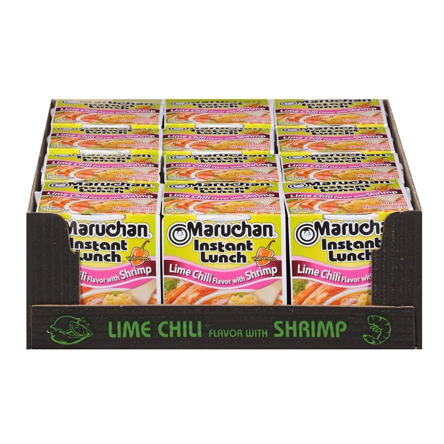 Maruchan Instant Lunch Lime Chili Flavor with Shrimp, 2.25 oz (Pack of 24)