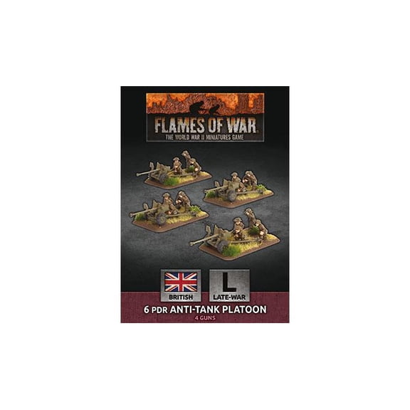 Flames of War Late War British 6 PDR Anti-Tank Platoon BBX54