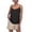 a-91Black16, variant on Womens Round U Neck Thin Spaghetti Strap Textured Solid Loose Scalloped Hem Cami Tops Summer Daily Casual Sleeveless Layering Shirts For Ladies Versatile Top L