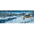 thumbnail image 2 of Tift, Jeff 24x12 Gold Ornate Wood Framed with Double Matting Museum Art Print Titled - Mountain Holiday, 2 of 4