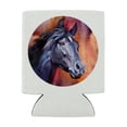 thumbnail image 2 of Black Horse Portrait Painting Indigo Night Can Cooler - Drink Sleeve Hugger Collapsible Insulator - Beverage Insulated Holder, 2 of 4