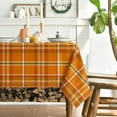 thumbnail image 3 of Fall Tablecloth 60×120 Inch Rectangular, Autumn Buffalo Plaid Orange Washable Seasonal Table Cover for Party Picnic Dinner Decor, 3 of 6