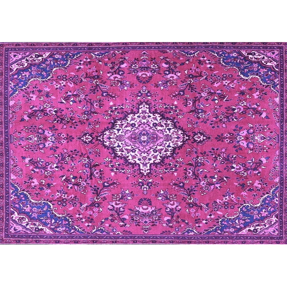Ahgly Company Indoor Rectangle Persian Purple Traditional Area Rugs, 2' x 4'