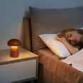 thumbnail image 1 of Wooden Mushrooms Night Light Rechargeable Warm Light Bedroom Bedside Sleep Night Light Feeling LED Ambient Lights, 1 of 6