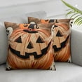 thumbnail image 3 of Halloween Boo It's Spooky Season Cute Ghost Throw Pillow Covers,  Horror Pumpkin Bat Polka Dot Cushion Case for Sofa Couch Pink, 3 of 7