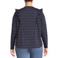 thumbnail image 3 of Terra & Sky Women's Plus Size Ruffle Knit Top, 3 of 6