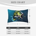thumbnail image 4 of Gukieu Big bass fish1 Print Plush Pillow Cover, Hidden Zipper Pillow Protector without Pillow Core, Suitable for Bedroom, Office, Car Decoration-16"x24", 4 of 6