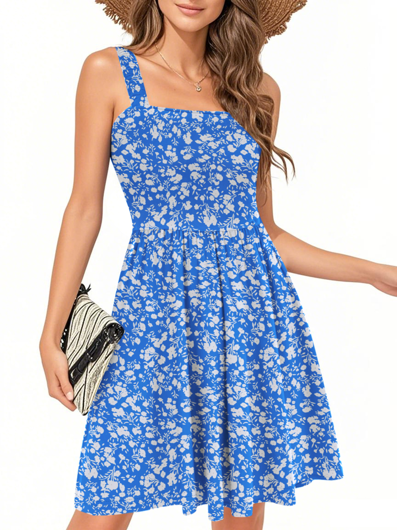 UVN Boho Floral Sleeveless Midi Sundress photo 4