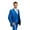 Blue, variant on 3-Piece Solid Sharkskin Suit Set with Jacket, Vest, and Dress Pants, Slim Fit