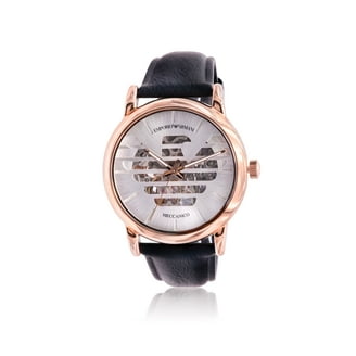 Emporio Armani Leather Automatic Mens Watch AR60018