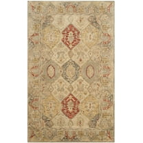 SAFAVIEH Antiquity Lennox Bordered Wool Area Rug, Beige/Multi, 5' x 8'