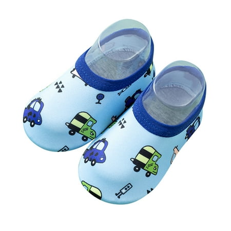 

〖Roliyen〗Toddler Shoes 1-4Y Baby Kids Boys Girls Animal Prints Cartoon Breathable The Floor Socks Barefoot Aqua Socks Non-Slip Shoes Toddler Shoes
