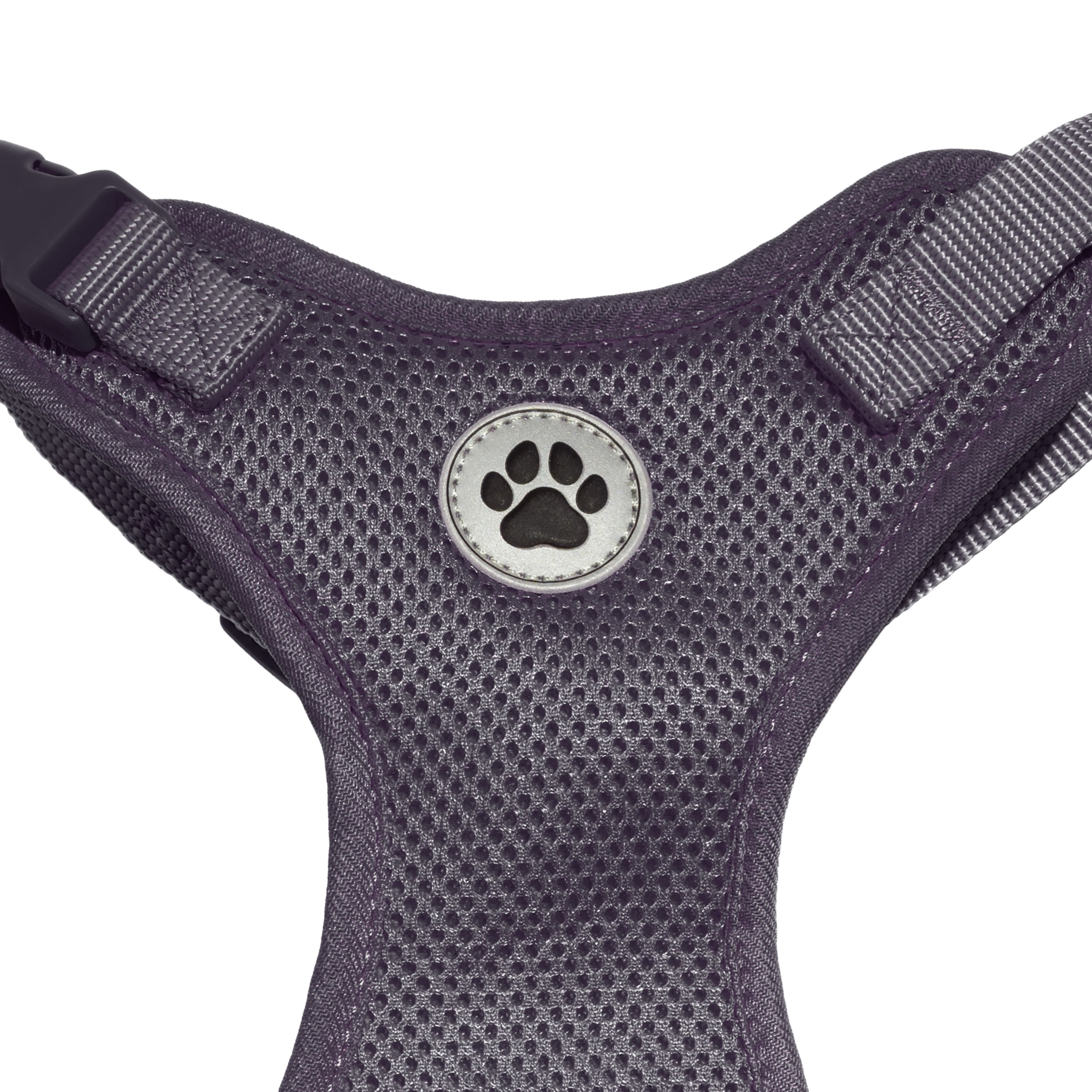 Vibrant Life Polyester Mesh Adjustable and Reflective Dog Walking Harness, Gray, XL