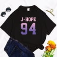 thumbnail image 5 of Camiseta informal con estampado de k-pop para mujer, Top Harajuku para mujer, Camiseta básica con cuello redondo, camiseta blanca de manga corta para niña, 5 of 5