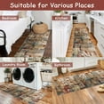thumbnail image 7 of Moynesa 2'x6' Modern Abstract Red Bathroom Runner Rug,Washable Long Hallway Rug Runner, Soft Non Slip Blue Floor Accent Carpet Runner for Entryway Kitchen Laundry Room Doorway Bedroom, 7 of 7