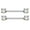 White, variant on Nipple Bar Opal Glitter Prong Steel Nipple Barbell Ring Sold as pair