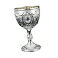 thumbnail image 2 of WeiLaiKeQi Wine Cup Tableware Bar Mini Chalice Collection Vintage Embossed Water Goblet Silver, 2 of 9