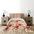 thumbnail image 3 of Ambesonne Fruits Quilted Coverlet 2 Pcs, Star Anise Cinnamon Drink, Twin Size, Beige Cinnamon Red, 3 of 4