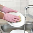 thumbnail image 5 of GUSTO Nitrile Disposable Gloves Latex Free and Rubber Free, Pink, Large, 100-Pack, 5 of 7