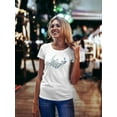 thumbnail image 2 of Watercolor Leaves And Cute Bird T-Shirt Women -Image by Shutterstock, Female XX-Large, 2 of 4