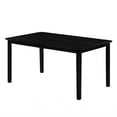 thumbnail image 3 of Home Design Vinita 6-Piece Dining Set with Rectangular Table, Cross Back Chairs, and Bench, Black, 3 of 8