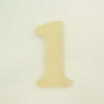 thumbnail image 1 of Package of 1, 8 Inch X 1/2" Baltic Birch "1" Plywood Numbers In The Goudy Heavy Font | Thick For Art & Craft Project, Made in USA, 1 of 1