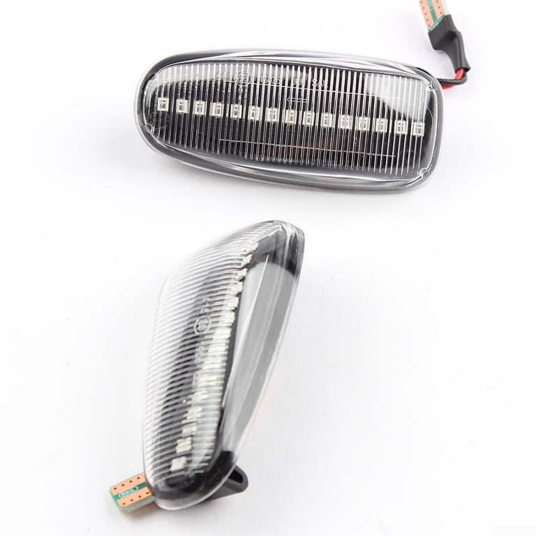 LED Side Indicator Lights For Mercedes W202, W210, SLK, Sprinter – Black, Plug & Play