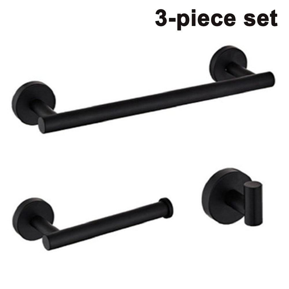 3 Pieces Stainless Steel Hardware Set Wall Towel Bars Bathroom Accessories Set 
