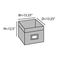 thumbnail image 2 of Covermates Keepsakes - Cube Storage Bin - Heavy Duty Material - ID Window - Pull Handles - Indoor Storage, Scarlett Red, 2 of 6