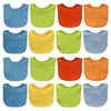 Neat Solutions Solid Colored Terry Feeder Bibs Boy, Multi, 16Count