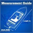 thumbnail image 3 of Gray Heavy Duty Waterproof Mooring Boat Cover Fits Length 22' 23' 24' Superior Trailerable 600 Denier V-Hull Fishing Aluminum Ski Boat Pro Bass Inboard Outboard 22ft to 24ft- Includes 2 Support Poles, 3 of 7