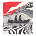 thumbnail image 6 of Yayeee Magnetic Dishwasher Cover for The Front Decoration Home Kitchen Machine Sticker Protector, Black Illusionary Boat, 6 of 6
